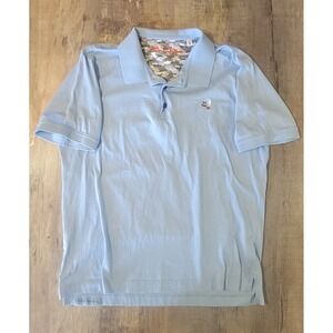 Robert Graham Men's XL Classic Fit Blue Stone Trail 2 Short Sleeve Polo Shirt